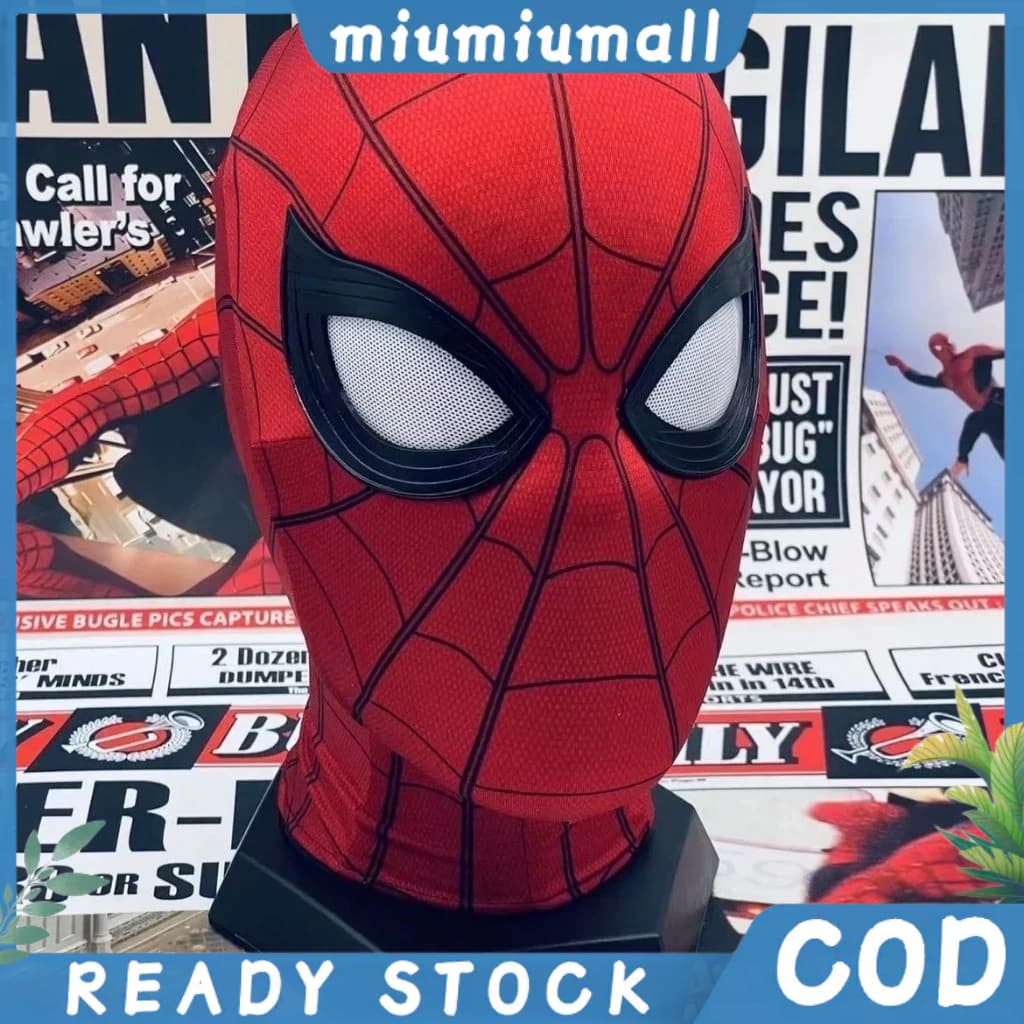 【ราคาถูก COD】หน้ากากปิดหัว รูปสไปเดอร์แมน ขยับได้ พร้อมรีโมตคอนโทรลไฟฟ้า บลูทูธ เหมาะกับของขวัญ สําหรับผู้ใหญ่