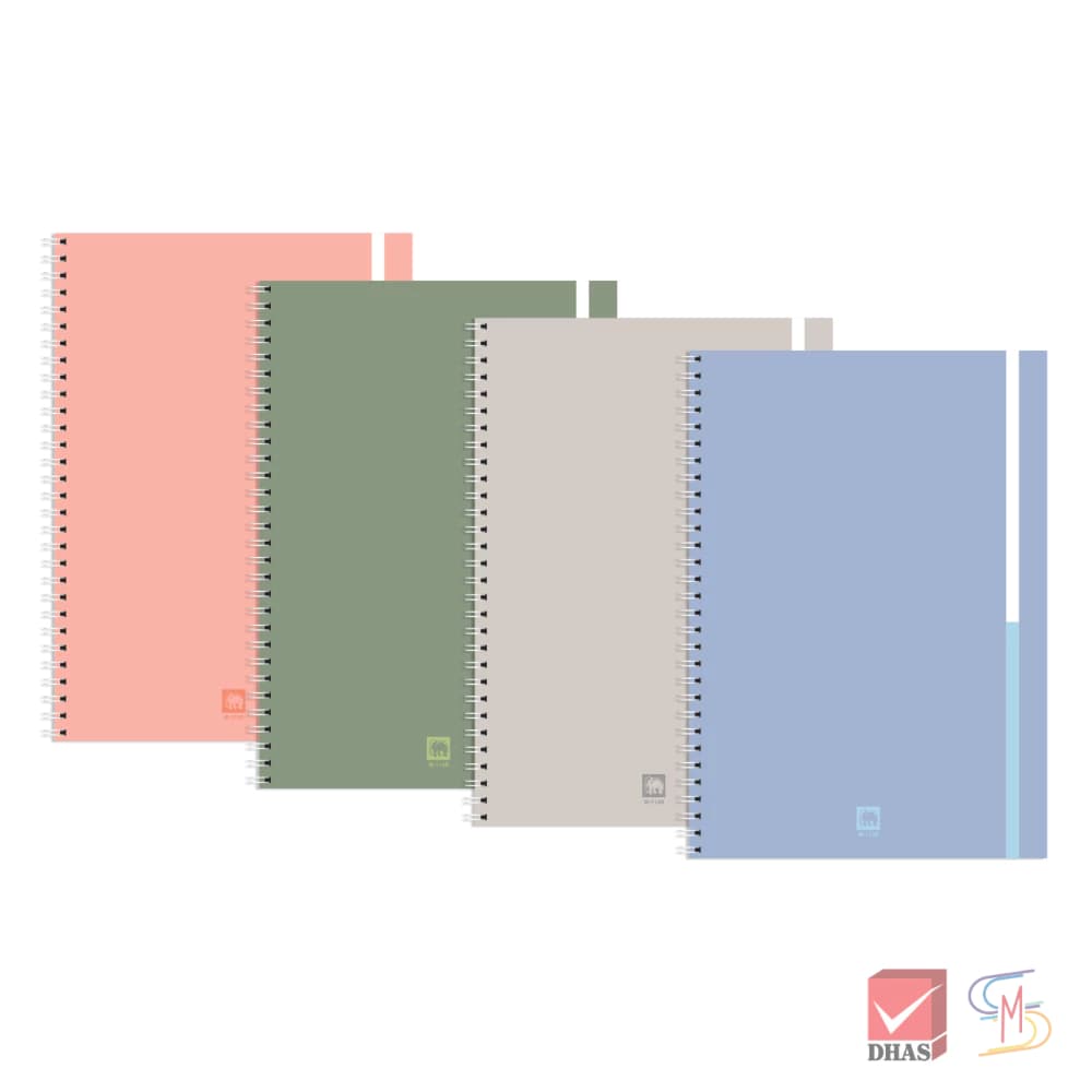 Elephant ตราช้าง สมุดริมลวด A5 60G 40S W-112R จำนวน 1 เล่ม รูปที่ 1