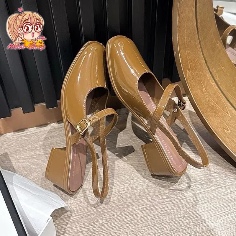 Anna shop รองเท้าแมรี่เจน สไตล์ผู้ดีอังกฤษ ส้นหนา สุดฮิต รองเท้ามาใหม่ T327 รูปที่ 9