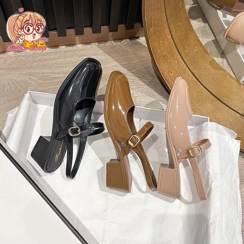 Anna shop รองเท้าแมรี่เจน สไตล์ผู้ดีอังกฤษ ส้นหนา สุดฮิต รองเท้ามาใหม่ T327 รูปที่ 2