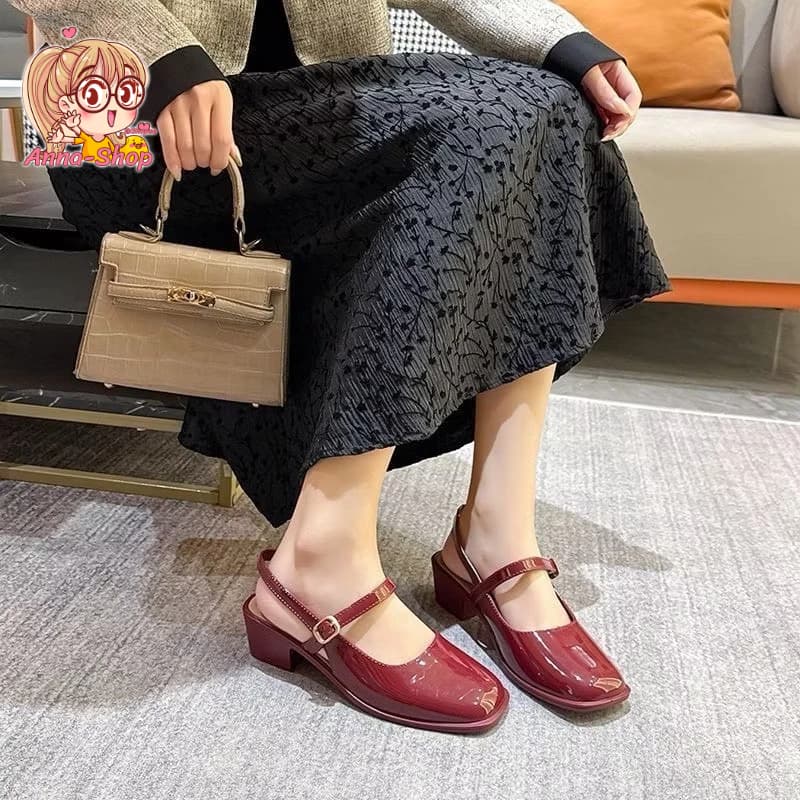 Anna shop รองเท้าแมรี่เจน สไตล์ผู้ดีอังกฤษ ส้นหนา สุดฮิต รองเท้ามาใหม่ T327 รูปที่ 5