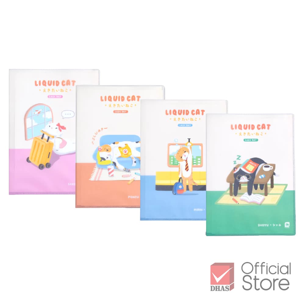Elephant แฟ้ม แฟ้มพลาสติก 6 ช่อง A3 ลิควิดแคท V.2 คละลาย จำนวน 1 แฟ้ม รูปที่ 2