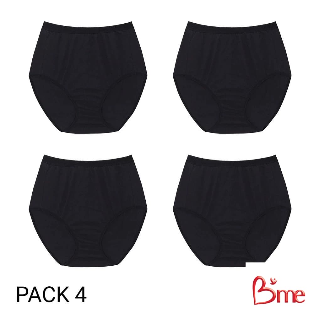 B'me กางเกงในเอวสูงผ้า Cotton รุ่น ME7101 สีดำ สีนู้ด รูปที่ 2