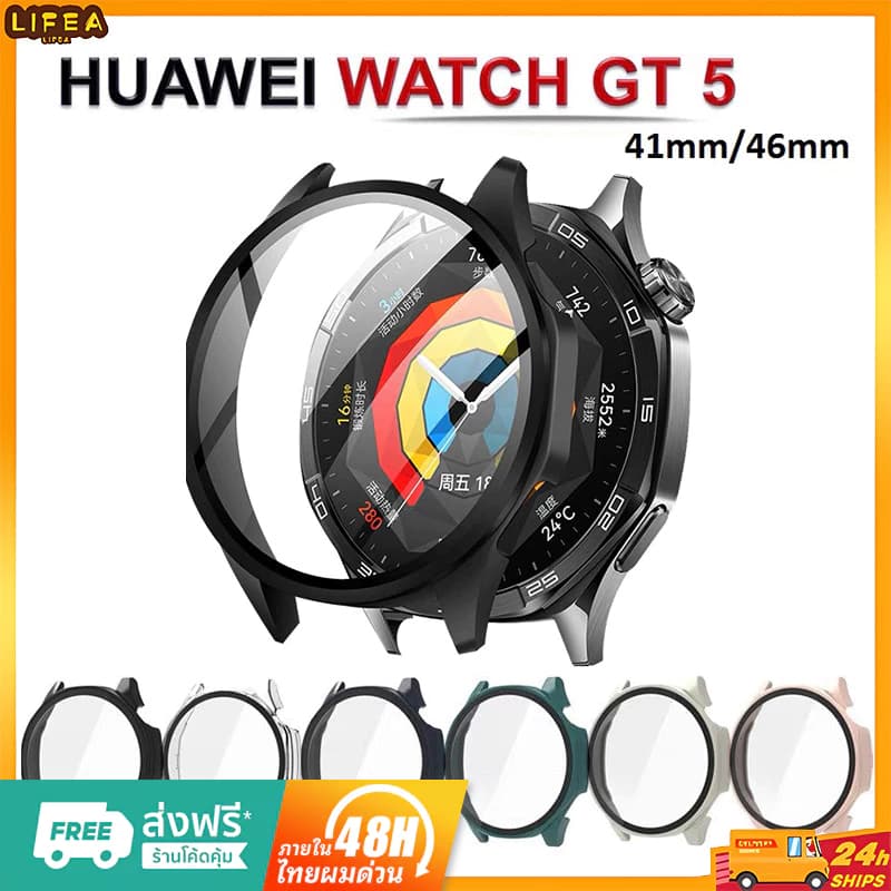 เคสบัมเปอร์ Huawei Watch GT 5 / 46 41 มม. เคส กระจก - Tempered Glass Bumper Case GT4 GT5 41mm รูปที่ 1