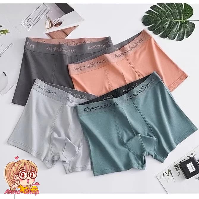 Anna shop กางเกงในผู้ชายขาสั้น Size L-4X กางเกงในบ็อกเซอร์ Boxer เนื้อผ้านิ่ม ระบายอากาศได้ดี A3207 รูปที่ 3