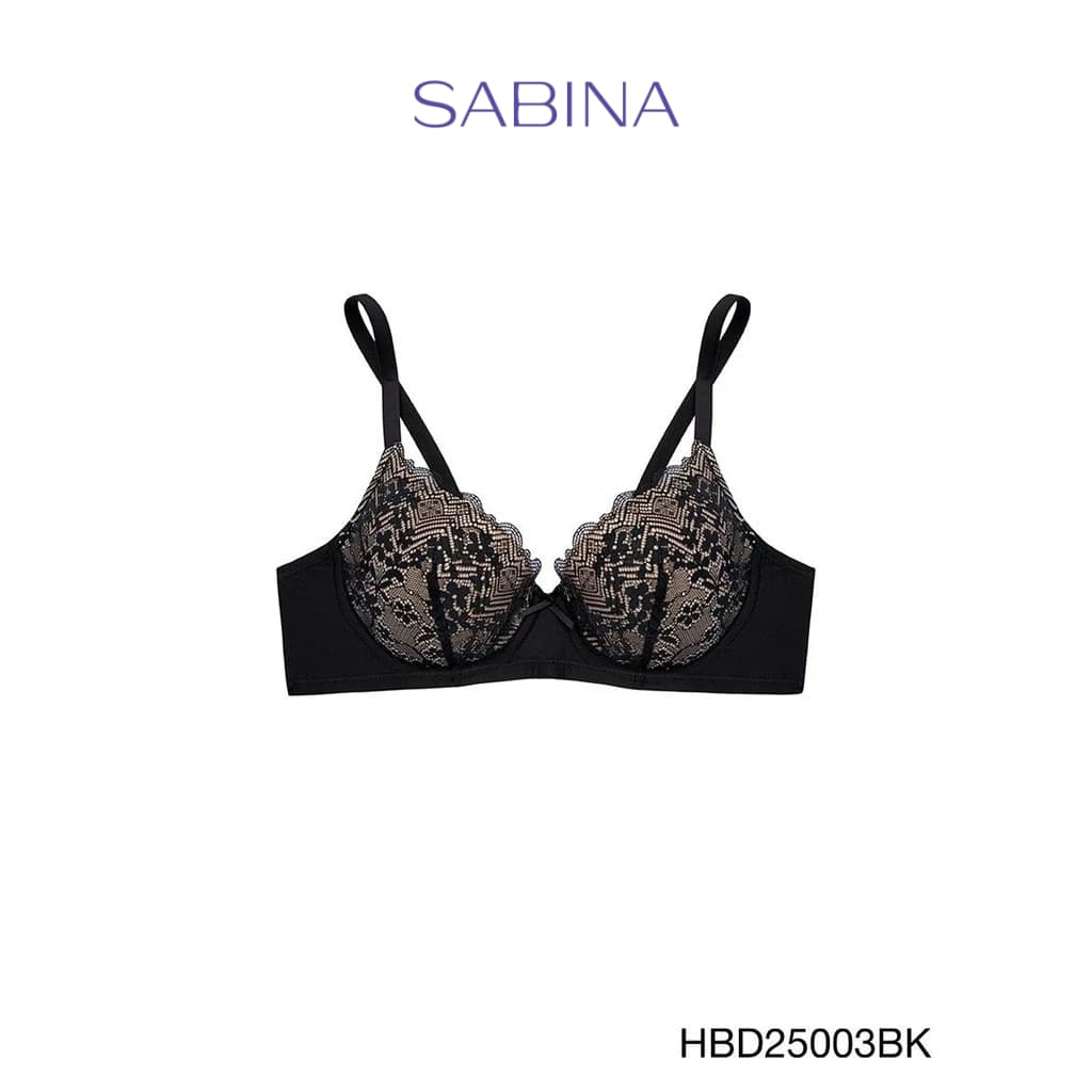 Sabina Habpy Perfect Bra Level 1 เสื้อชั้นใน มีโครง รหัส HBD25003BK - สีดำ รูปที่ 1
