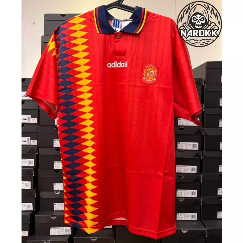 เสื้อ ย้อนยุค SPAIN 1994 HOME JERSEY รูปที่ 2