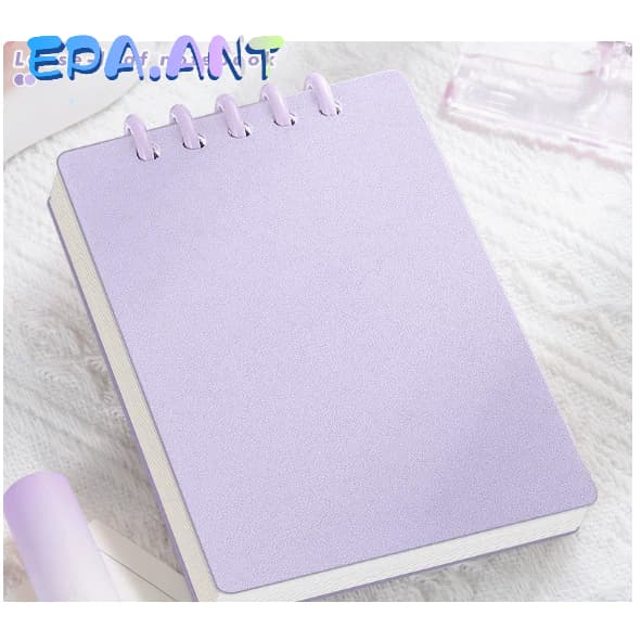 EPAสมุดโน๊ต ปกPP แบบห่วง A7 เลือกสีได้ 80 แผ่น160หน้า ถอดห่วงได้ 7สี รูปที่ 6