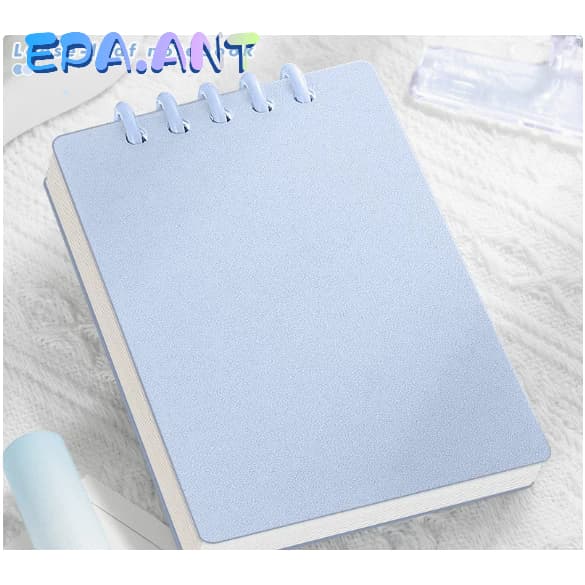EPAสมุดโน๊ต ปกPP แบบห่วง A7 เลือกสีได้ 80 แผ่น160หน้า ถอดห่วงได้ 7สี รูปที่ 7