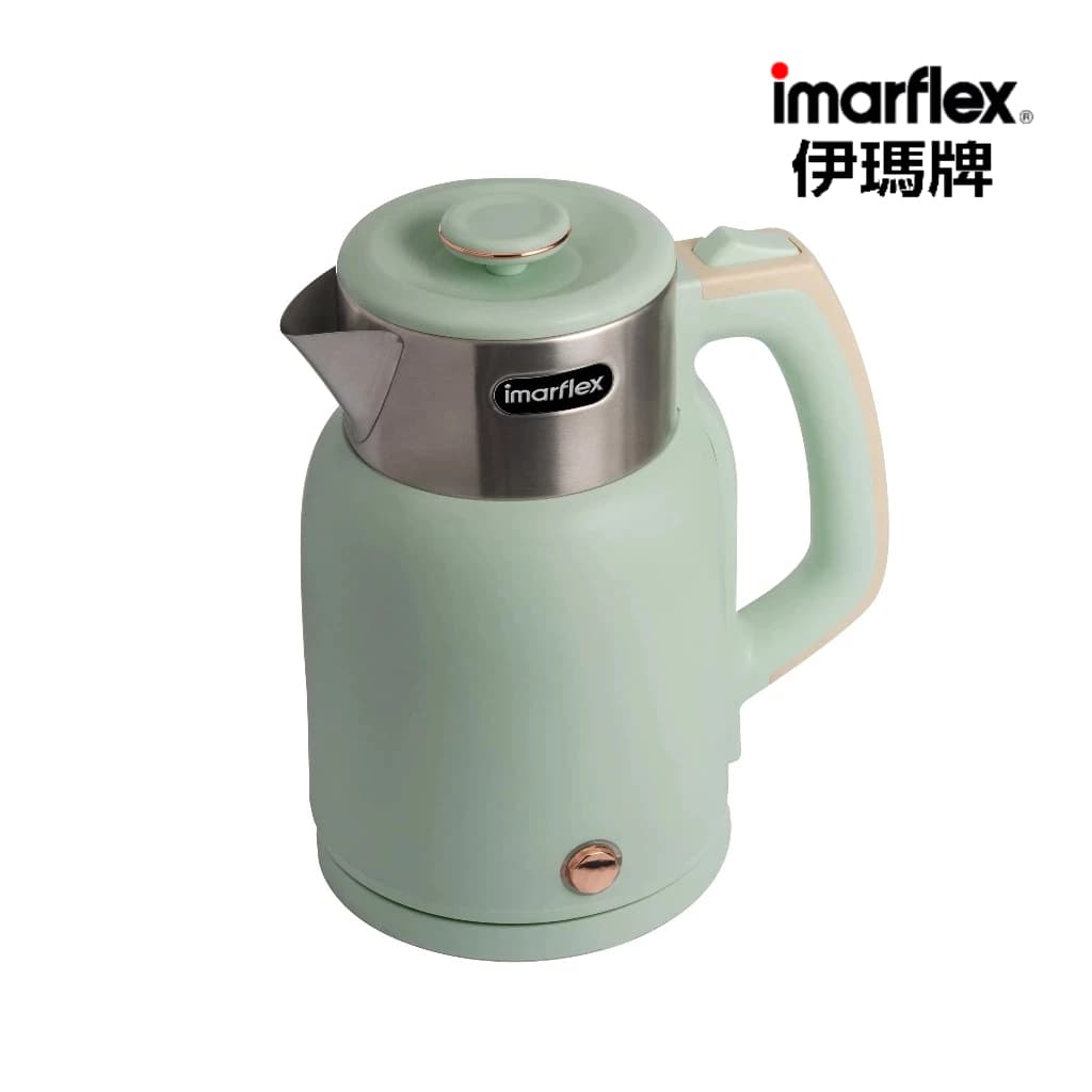 Imarflex_Z_ กาต้มน้ำไฟฟ้า สแตนเลส 2 ชั้น สีเขียว 1.5 ลิตร IF-289G รูปที่ 1