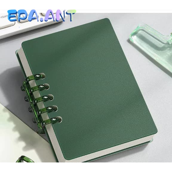 EPAสมุดโน๊ต ปกPP แบบห่วง A7 เลือกสีได้ 80 แผ่น160หน้า ถอดห่วงได้ 7สี รูปที่ 3