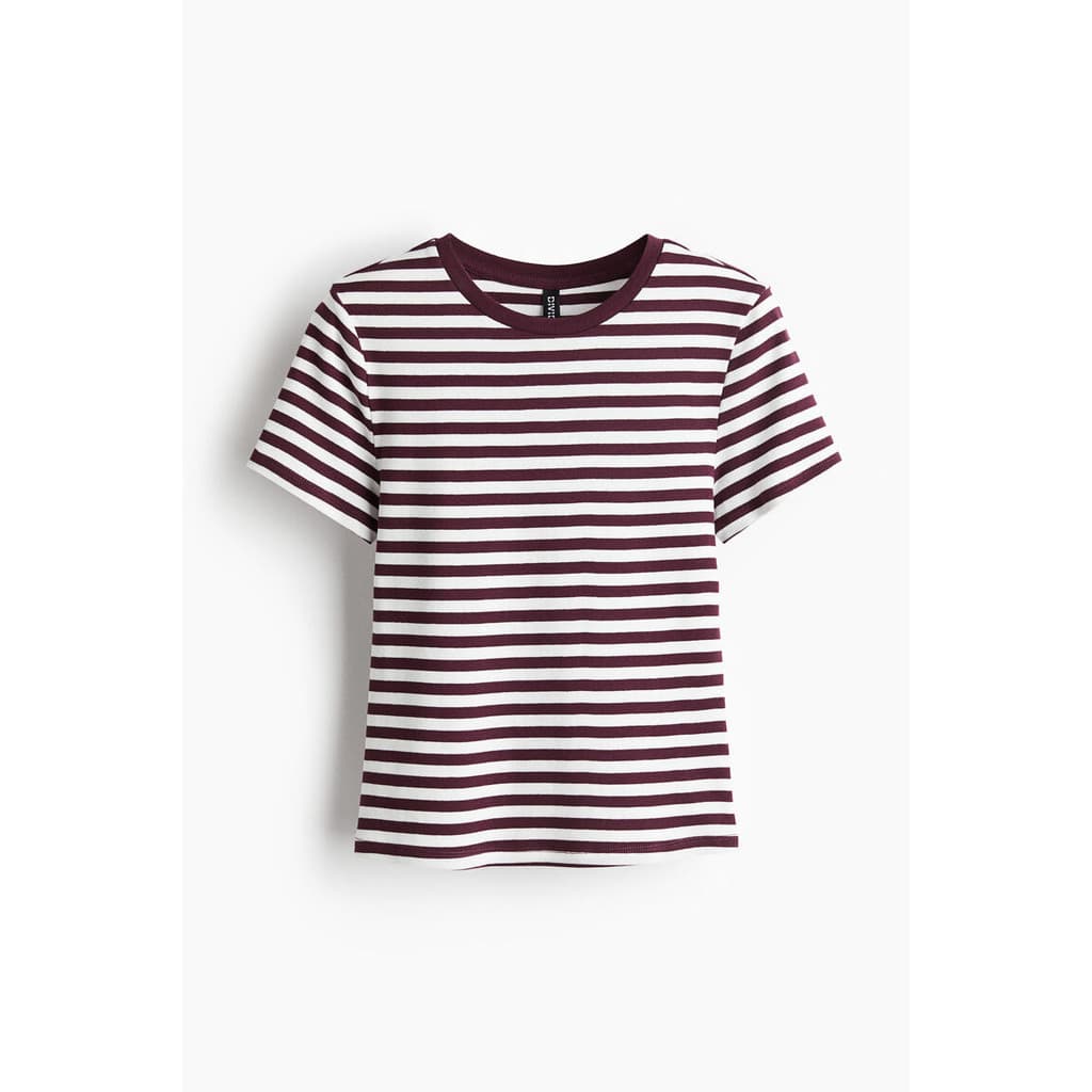 H&M เสื้อยืดคอตตอน ผู้หญิง 1296053 รูปที่ 2