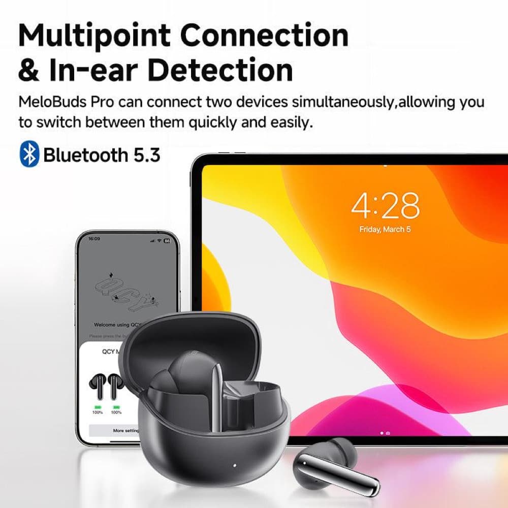 QCY MeloBuds Pro True Wireless หูฟังไร้สาย In-Ear ตัดเสียงรบกวน ANC รายละเอียดเสียงระดับHi-Res Audio รูปที่ 7