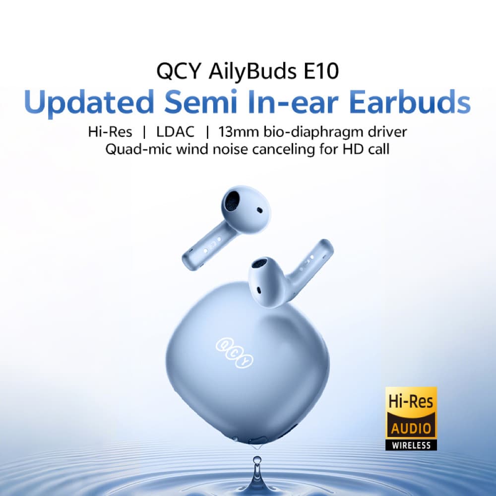 QCY AilyBuds E10 หูฟังไร้สาย Earbuds รองรับ LDAC Hi-Res ต่อพร้อมกัน 2 อุปกรณ์ Bluetooth5.4 รูปที่ 2