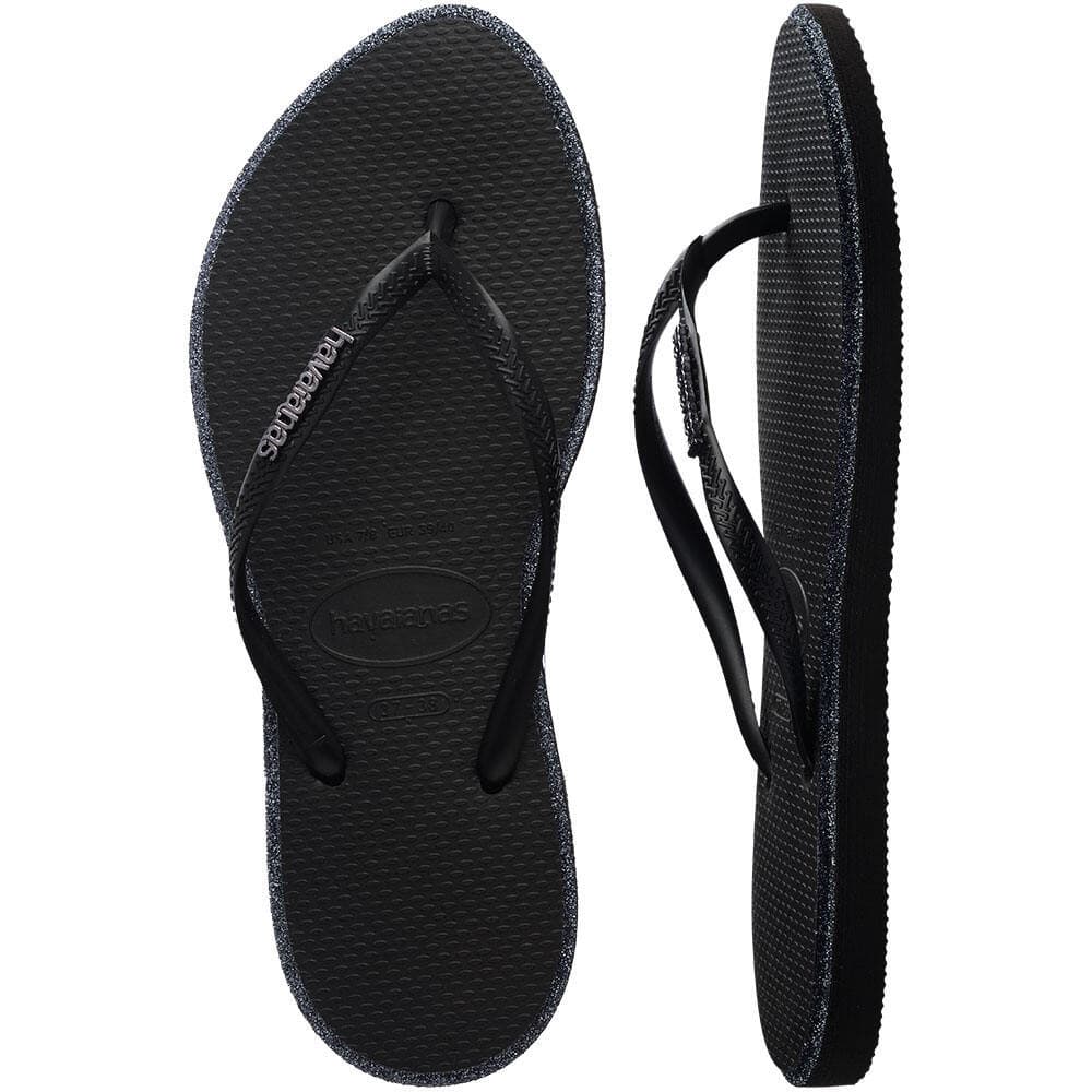 HAVAIANAS รองเท้าแตะ Slim Point Glitter Flip Flops BLACK 415015710693F_F5BKXX รูปที่ 4