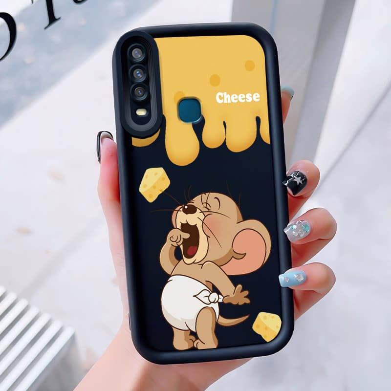 เคสสำหรับ VIVO Y17 Y15 Y12 Y12i Y3 Y3s 2020 เคสโทรศัพท์แมวหนูสามสีซิลิโคนกันกระแทก รูปที่ 1