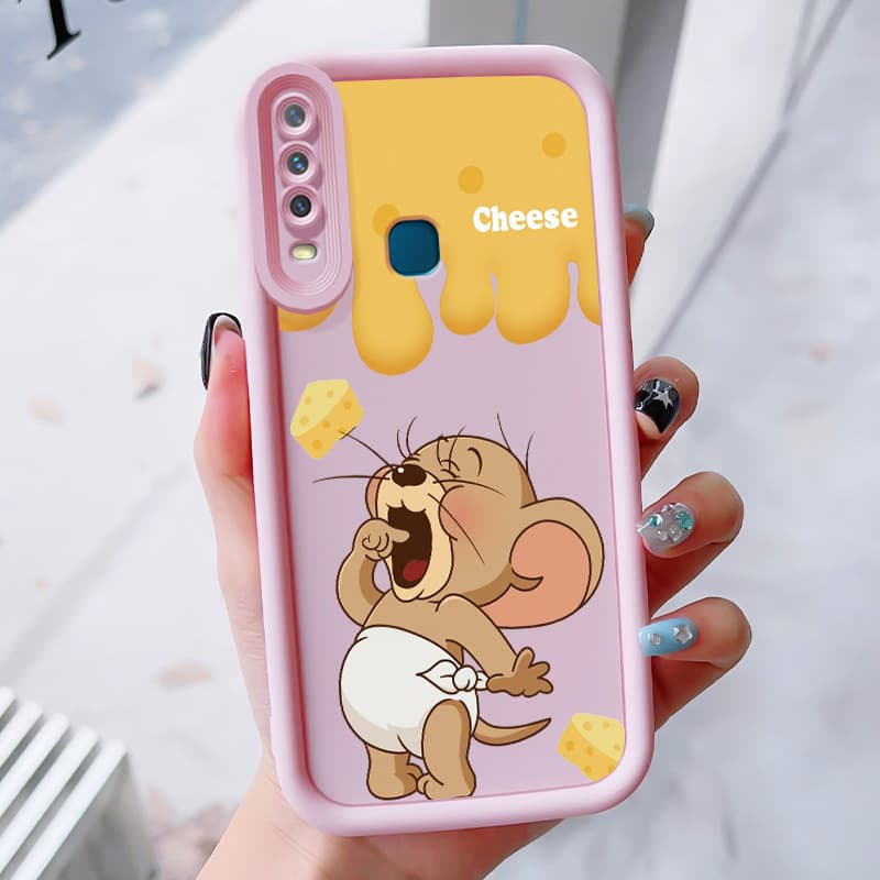 เคสสำหรับ VIVO Y17 Y15 Y12 Y12i Y3 Y3s 2020 เคสโทรศัพท์แมวหนูสามสีซิลิโคนกันกระแทก รูปที่ 2