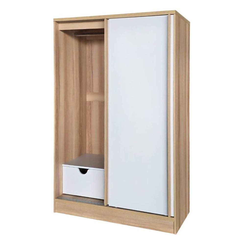 FURDINI ตู้เสื้อผ้าบานเลื่อน HERO 120 ซม. สี NATURAL OAK/ขาว จัดส่งโดย HomePro รูปที่ 6