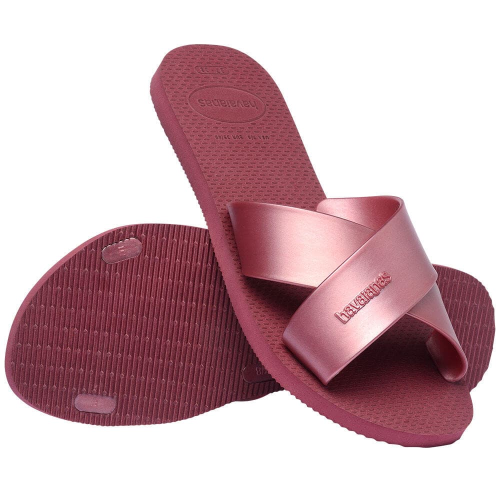 HAVAIANAS รองเท้าแตะ Aqua Metallic Sandals AMARANTH PINK 414886693393F_F5PIXX รูปที่ 4