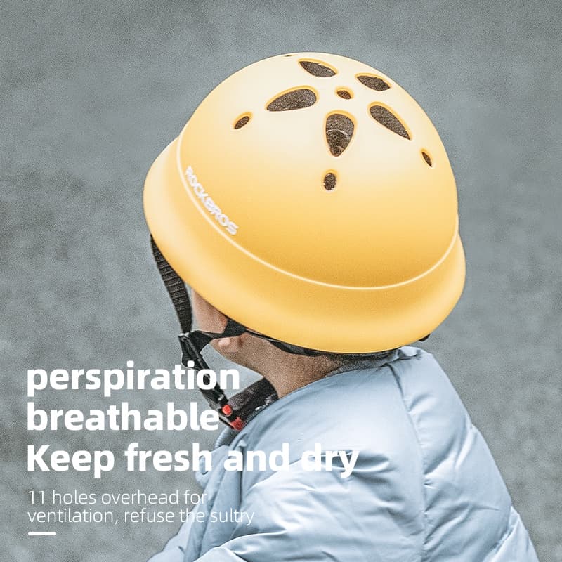 ROCKBROS Helmet Children Riding Bicycle Balance Bike Roller Skating Outdoor Skateboard Protective Gear Bicycle Helmet รูปที่ 3