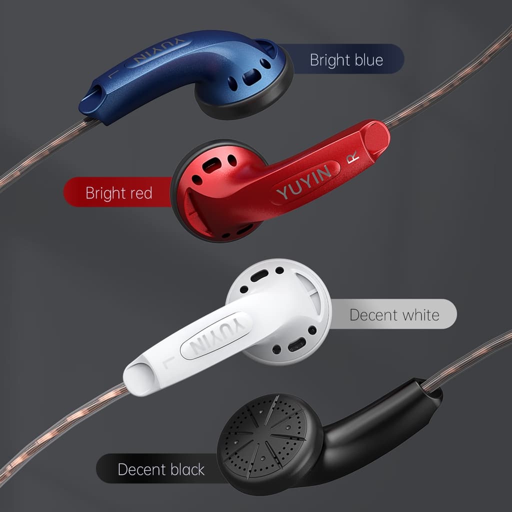 Sprise Y100 หูฟังชนิดใส่ในหูเบสพร้อมไมโครโฟนเสียงรบกวน Cancelling HiFi ชุดหูฟังสเตอริโอกีฬา Earfon หูฟัง Universal 3.5 มม. รูปที่ 2
