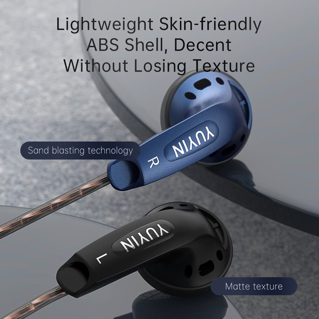 Sprise Y100 หูฟังชนิดใส่ในหูเบสพร้อมไมโครโฟนเสียงรบกวน Cancelling HiFi ชุดหูฟังสเตอริโอกีฬา Earfon หูฟัง Universal 3.5 มม. รูปที่ 4
