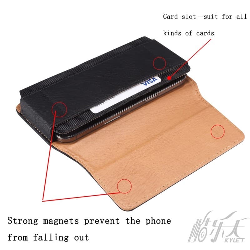 รูปแบบใหม่ Crossbody Splice โทรศัพท์มือถือเอวกระเป๋าโทรศัพท์สำหรับผู้ชาย รูปที่ 3