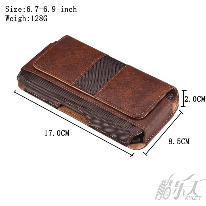 รูปแบบใหม่ Crossbody Splice โทรศัพท์มือถือเอวกระเป๋าโทรศัพท์สำหรับผู้ชาย รูปที่ 4