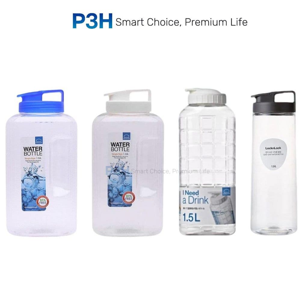 Lock&Lock ขวดน้ําความจุ 1L ถึง 2.6L BPA Free HAP739 HAP814 HAP731 P-00077 P3H Store รูปที่ 1
