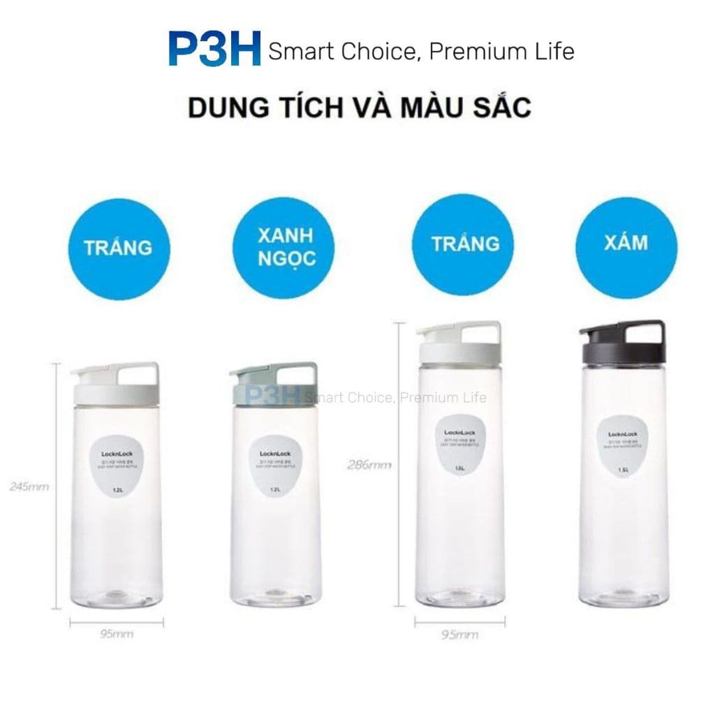 Lock&Lock ขวดน้ําความจุ 1L ถึง 2.6L BPA Free HAP739 HAP814 HAP731 P-00077 P3H Store รูปที่ 8