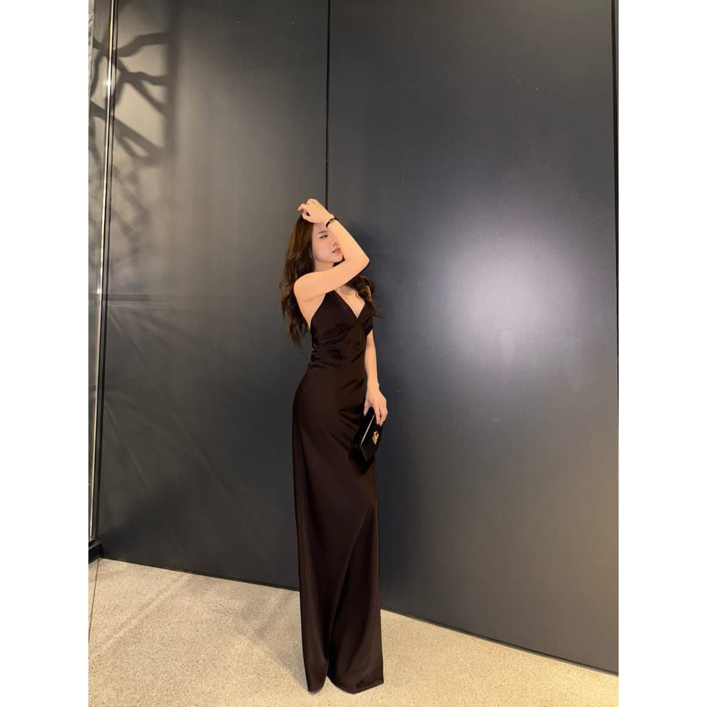เดรสยาว Form 2-Strap Silk Dress รูปที่ 7