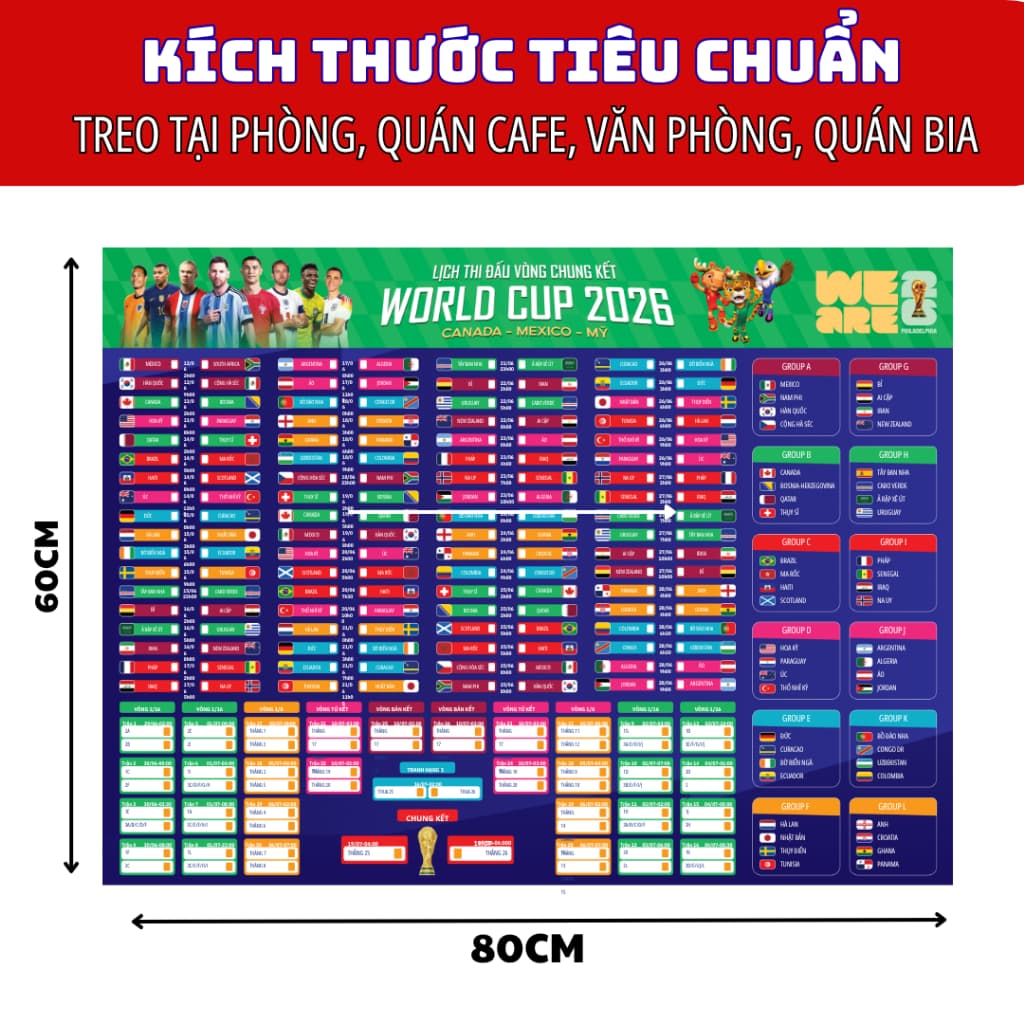 ฟุตบอลโลก 2026 ตารางการแข่งขัน สติ๊กเกอร์ติดผนัง รูปที่ 8