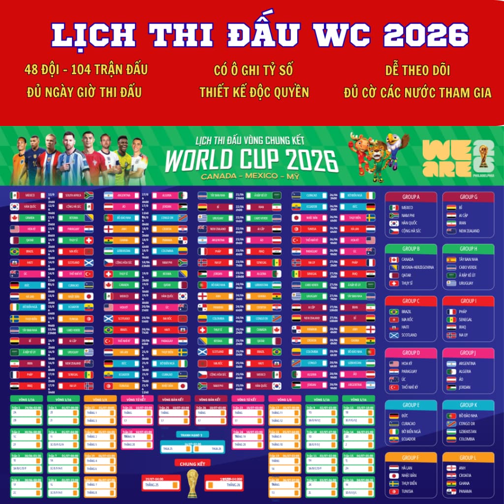 ฟุตบอลโลก 2026 ตารางการแข่งขัน สติ๊กเกอร์ติดผนัง รูปที่ 7