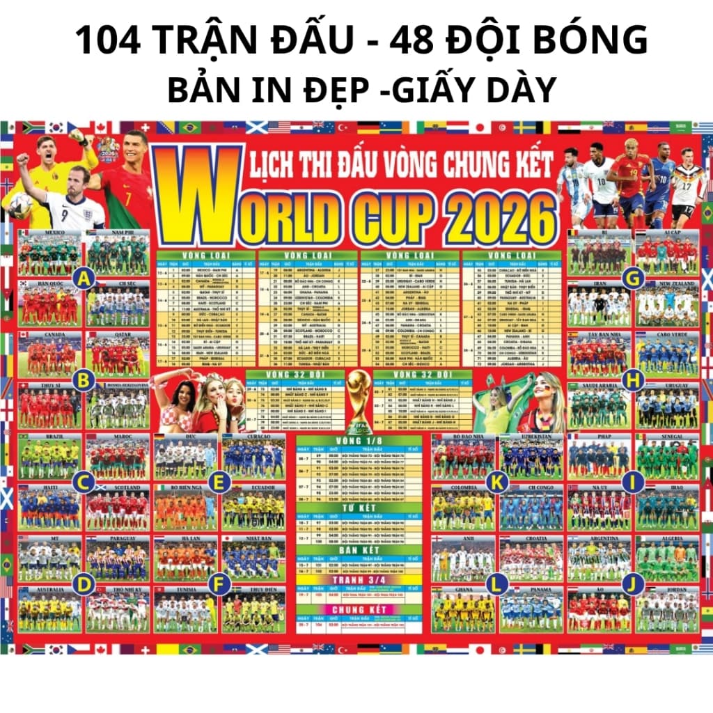 ฟุตบอลโลก 2026 ตารางการแข่งขัน สติ๊กเกอร์ติดผนัง รูปที่ 2