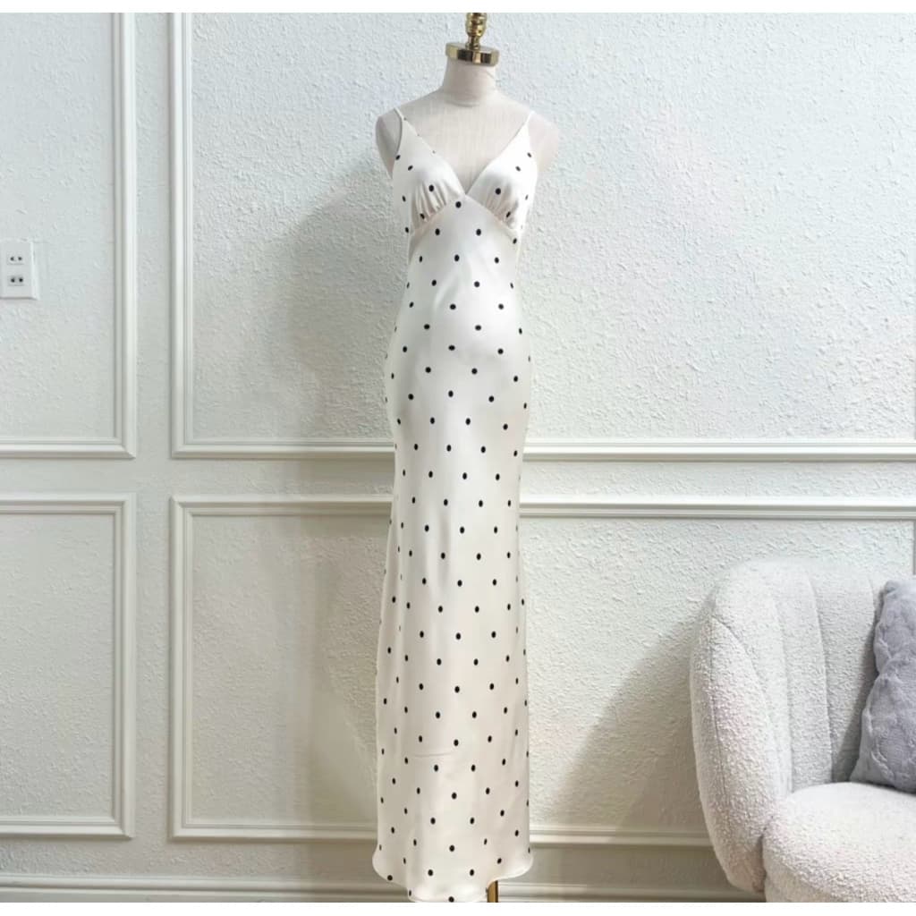 เดรสยาว Form 2-Strap Silk Dress รูปที่ 8