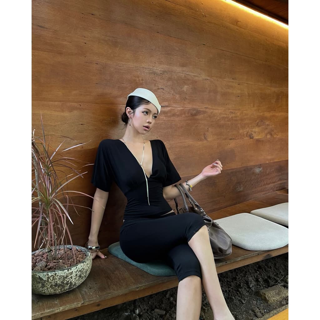 เสื้อเบลาส์ค้างคาวผูกหลัง - Vietanhsng - A33 รูปที่ 4