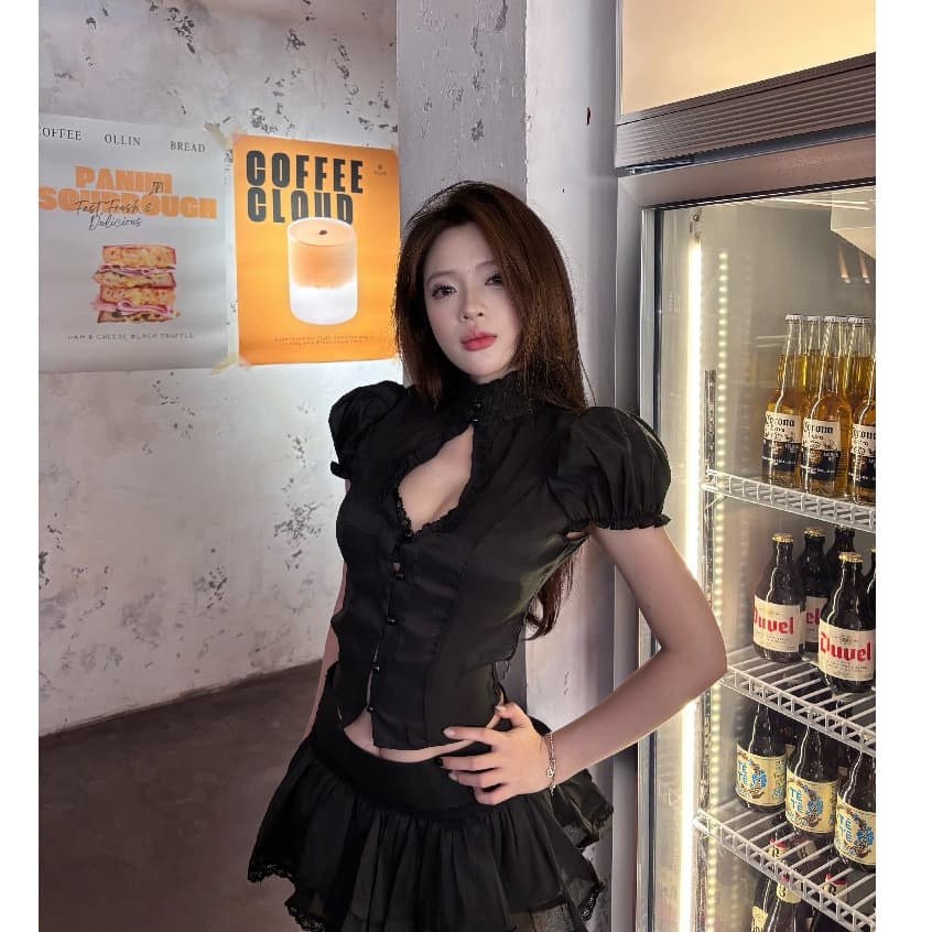WINTER- KILL SYSTEM กระโปรงพลีทชีฟองผ้าไหม รูปที่ 3