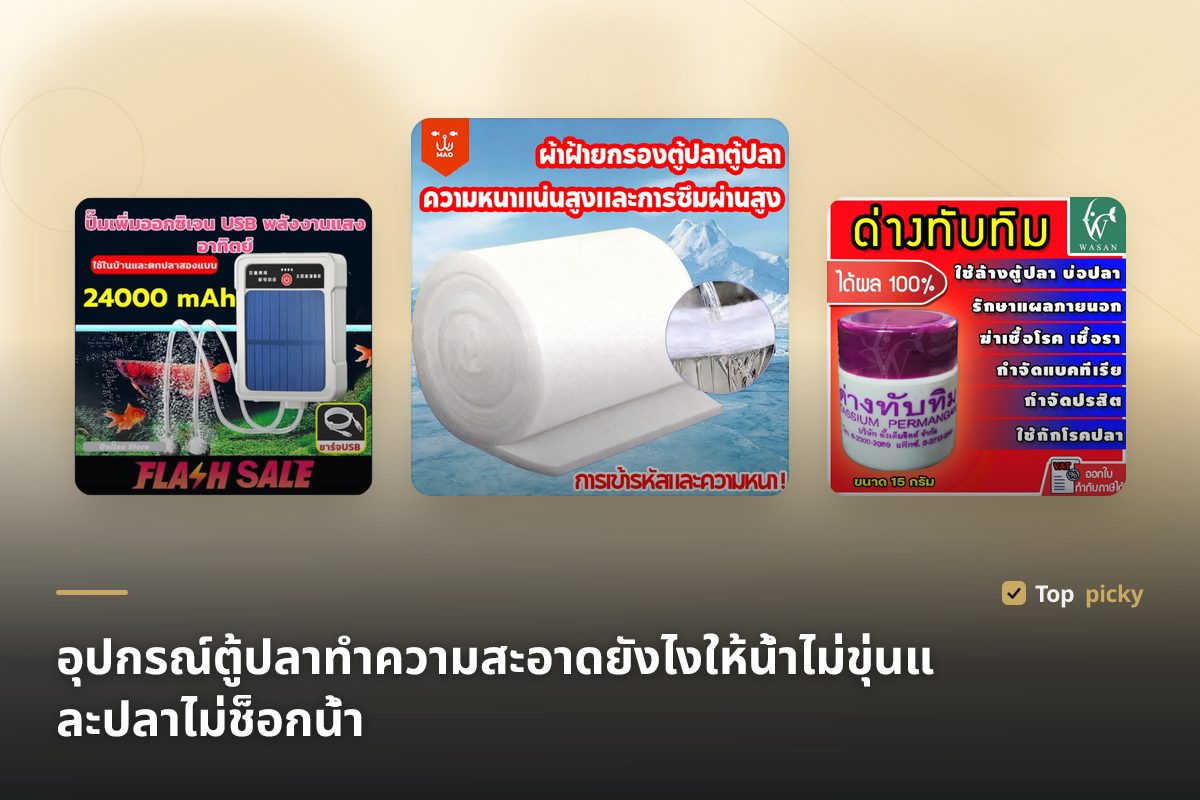 อุปกรณ์ตู้ปลาทำความสะอาดยังไงให้น้ำไม่ขุ่นและปลาไม่ช็อกน้ำ